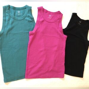 GAP Tank Tops - Teal, Pink, Black